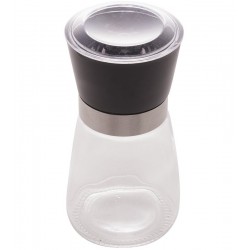 Moedor de Tempero 170ml de Vidro Com Tampa Preta